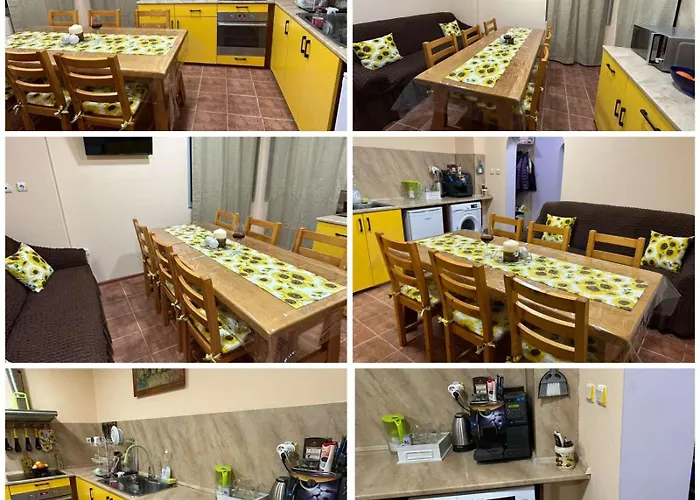 трапезица за до 12 човека с безплатен паркинг, двор и веранди, в град търново *